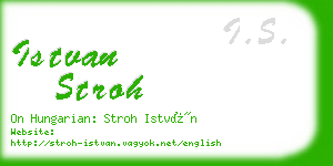 istvan stroh business card